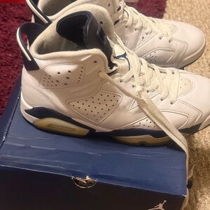 Jordan 6 Midnight Navy Men’s Athletic Shoes White Navy